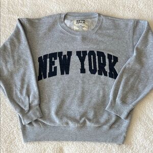 New York Popular- “New York” Gray Crewneck Sweatshirt